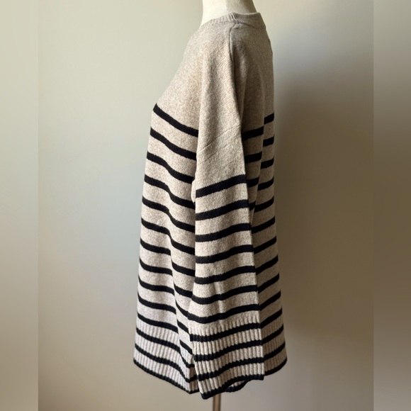 NWT | a new day | Crewneck Tunic Pullover Sweater | Cream (Tan) & Black | XXL - Picture 6 of 7